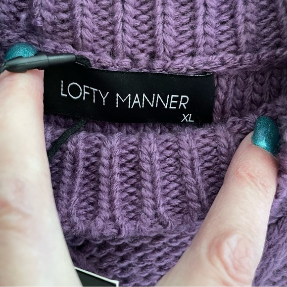 💜HOST PICK💜LOFTY Manner Purple Spencer| Imane Chucky Knit Sweater Vest, Size L - Picture 9 of 11